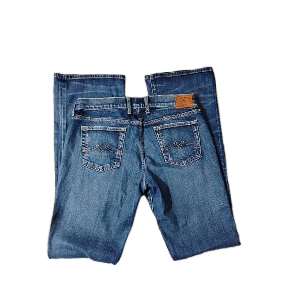 Lucky Brand Jeans Womens Size 8/29 Sweet N Low Distress Boot Cut Blue Dark Wash - Picture 2 of 6
